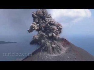 Vidéo filmée en drone de l’éruption du Krakatoa